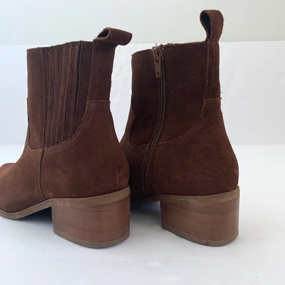 Steven by Steve Madden Brown Wayland Western Suede Boots - Picture 11 of 16